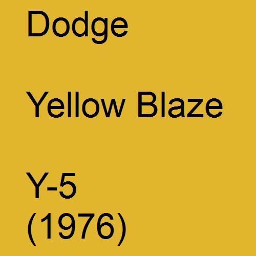 Dodge, Yellow Blaze, Y-5 (1976).